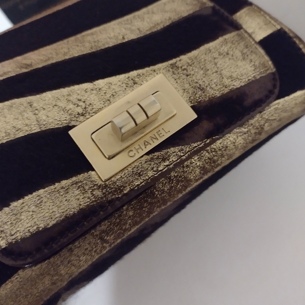 CHANEL Vintage Mini 2.55 Mademoiselle Lock Flap Pony Hair Bag AUTHENTIC - Picture 14 of 15